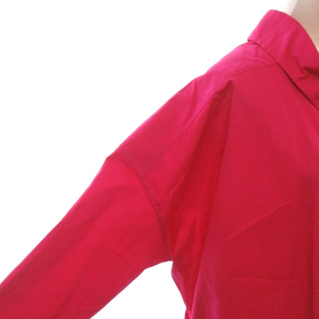 Balenciaga Pink Logo Print Cotton Oversized Shirt Jacket 34 — view 4
