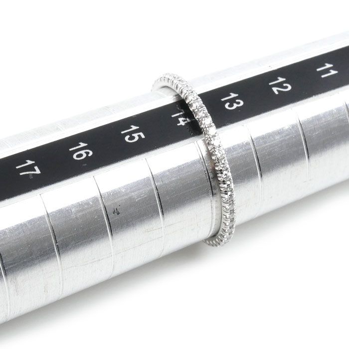 Cartier 18k White Gold Etain Cell Full Eternity Ring Diamond — view 5