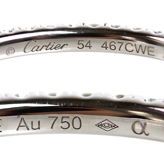 Cartier 18k White Gold Etain Cell Full Eternity Ring Diamond — view 4