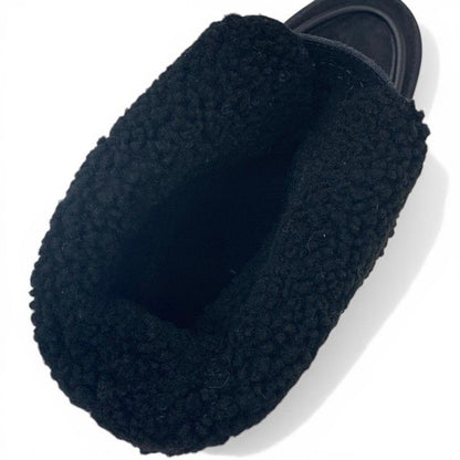 Hermes Boots Short Shoes Suede Leather Black Sheepskin — view 7