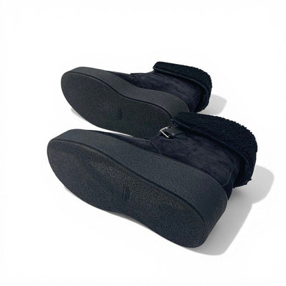 Hermes Boots Short Shoes Suede Leather Black Sheepskin — view 6
