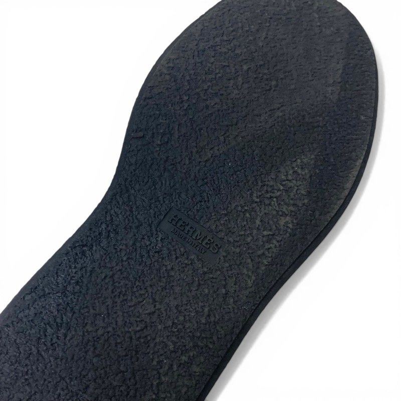 Hermes Boots Short Shoes Suede Leather Black Sheepskin — view 8