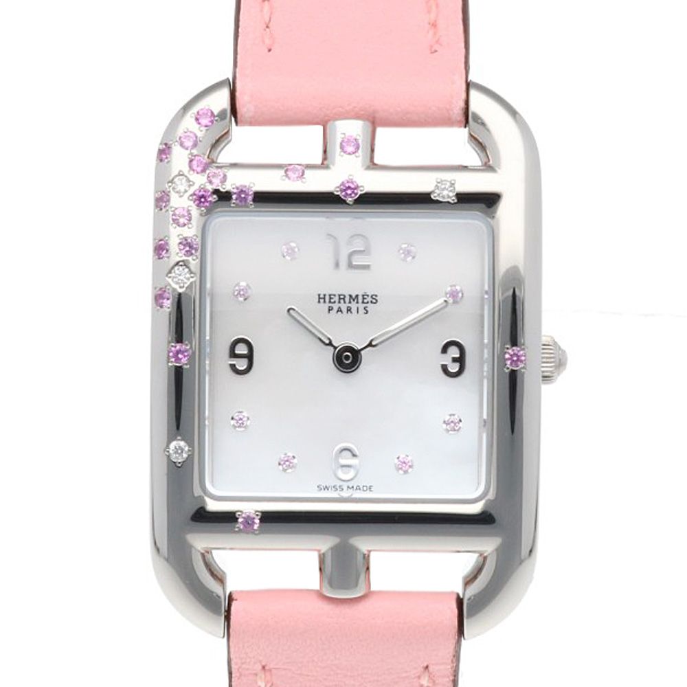 Hermes Cape Cod Rose Sakura Watch Stainless Steel Quartz Watch