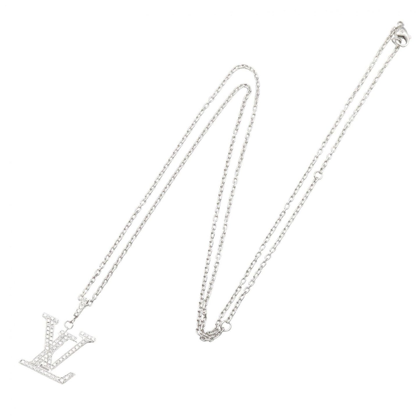 Louis Vuitton Necklace Pendentif Diamond 45 55 cm 18k White Gold — view 2
