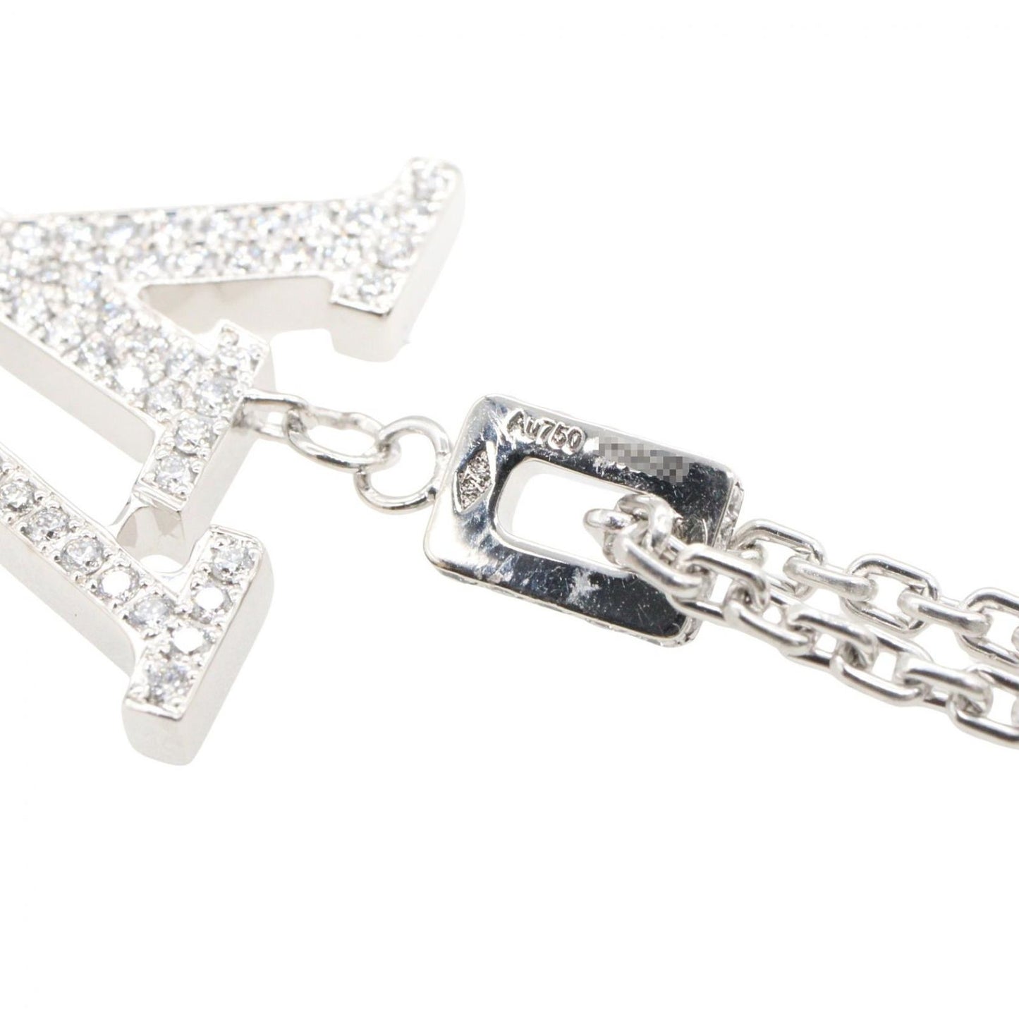 Louis Vuitton Necklace Pendentif Diamond 45 55 cm 18k White Gold — view 6