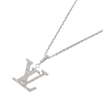 Louis Vuitton Necklace Pendentif Diamond 45 55 cm 18k White Gold