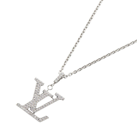 Louis Vuitton Necklace Pendentif Diamond 45 55 cm 18k White Gold
