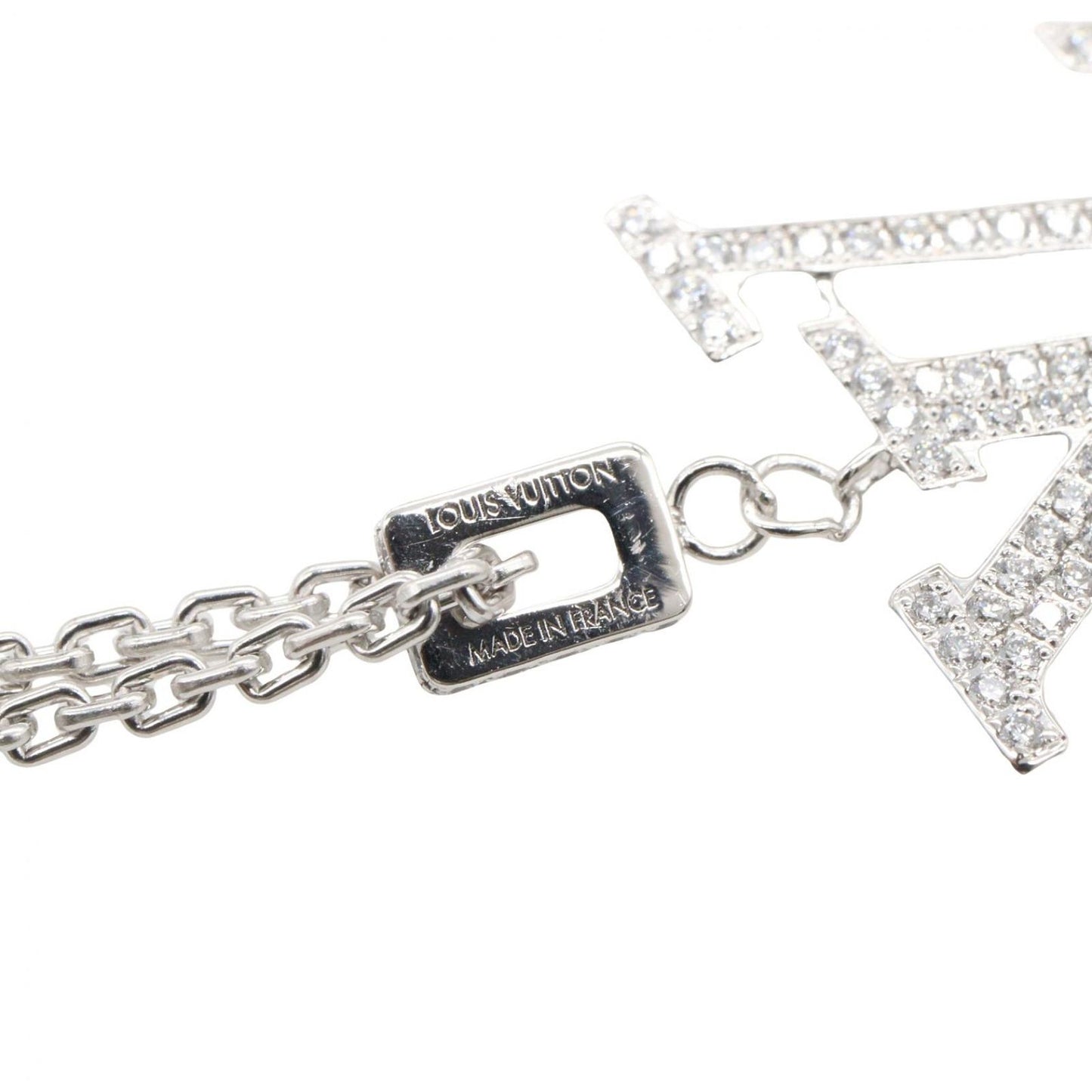 Louis Vuitton Necklace Pendentif Diamond 45 55 cm 18k White Gold — view 5