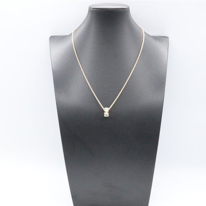 Bvlgari Necklace Serpenti Malachite Diamond 41 43.5 cm 18k Pink Gold — view 7