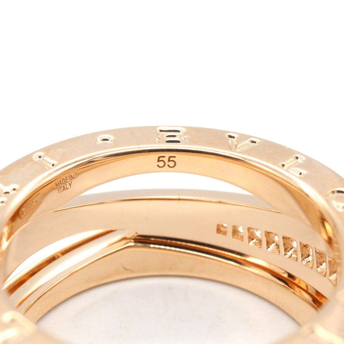 Bvlgari Ring B-zero One Legend Diamond 18k Pink Gold — view 6