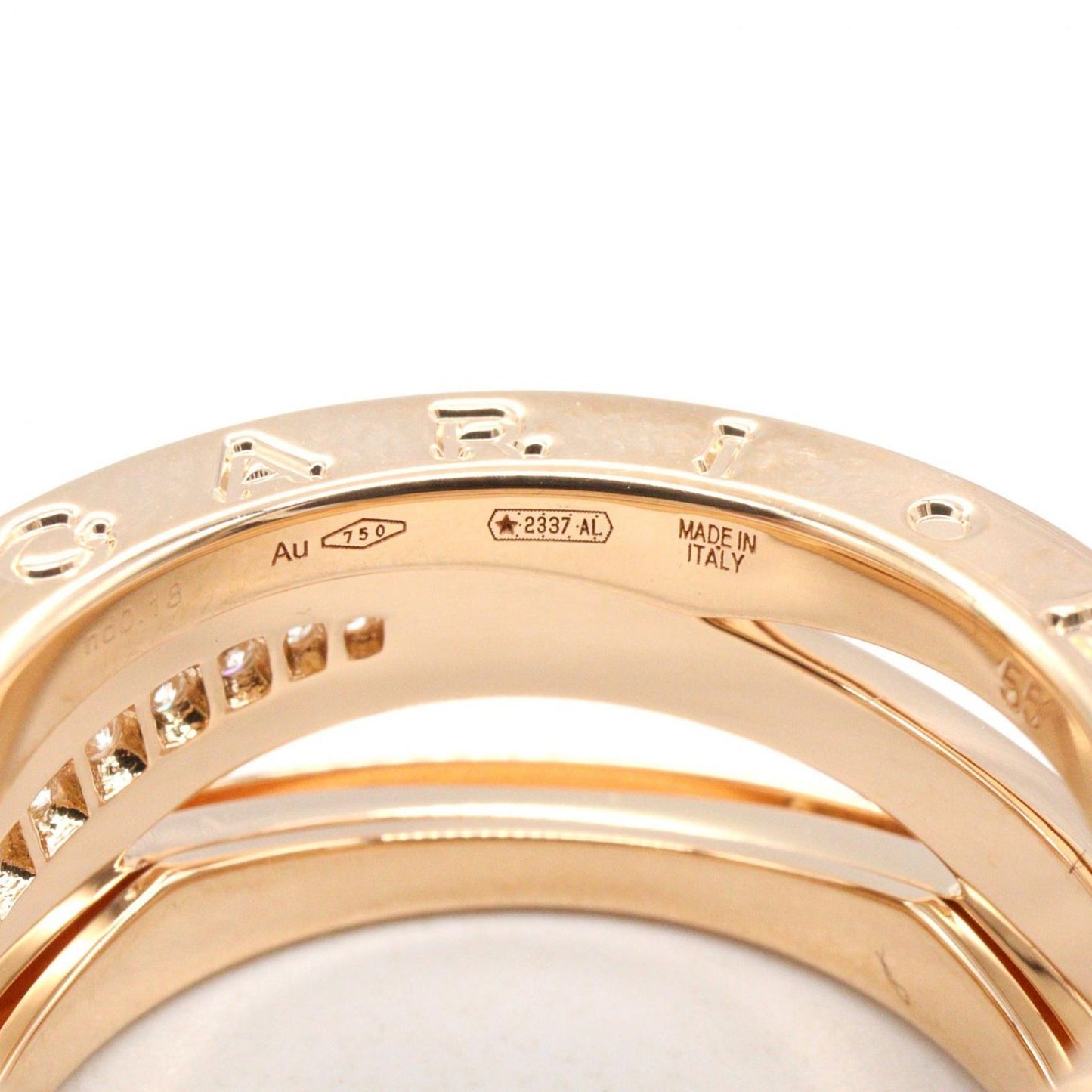 Bvlgari Ring B-zero One Legend Diamond 18k Pink Gold — view 5