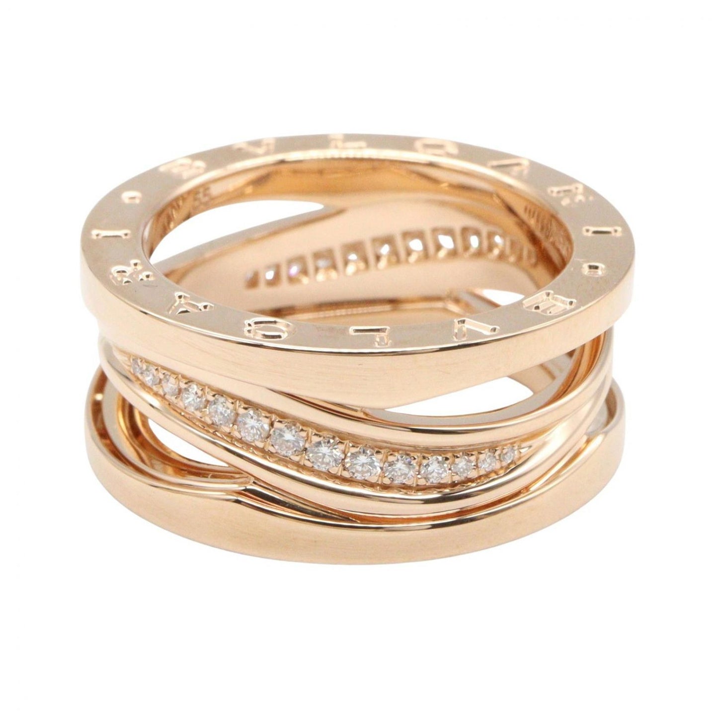 Bvlgari Ring B-zero One Legend Diamond 18k Pink Gold — view 3