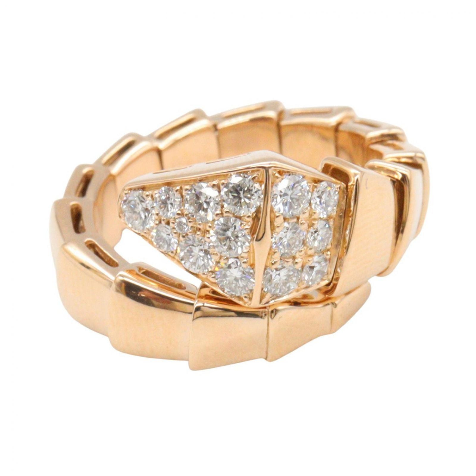 Bvlgari Ring Serpenti Viper-s Diamond 18k Pink Gold — view 2