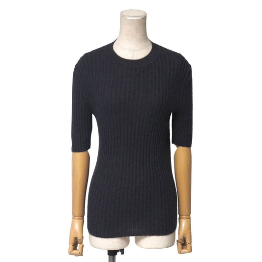 Hermes Knit 38 All Cashmere Tight Sweater Half Sleeve