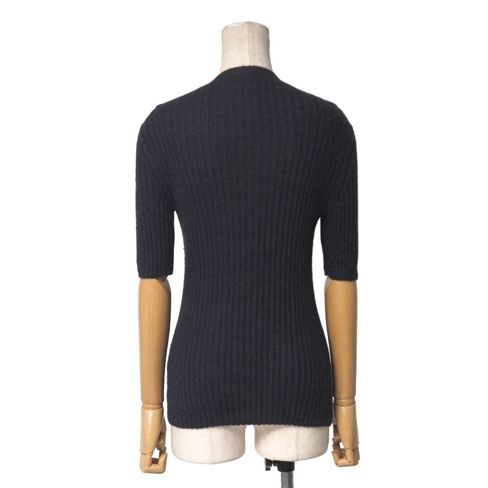 Hermes Knit 38 All Cashmere Tight Sweater Half Sleeve — view 2