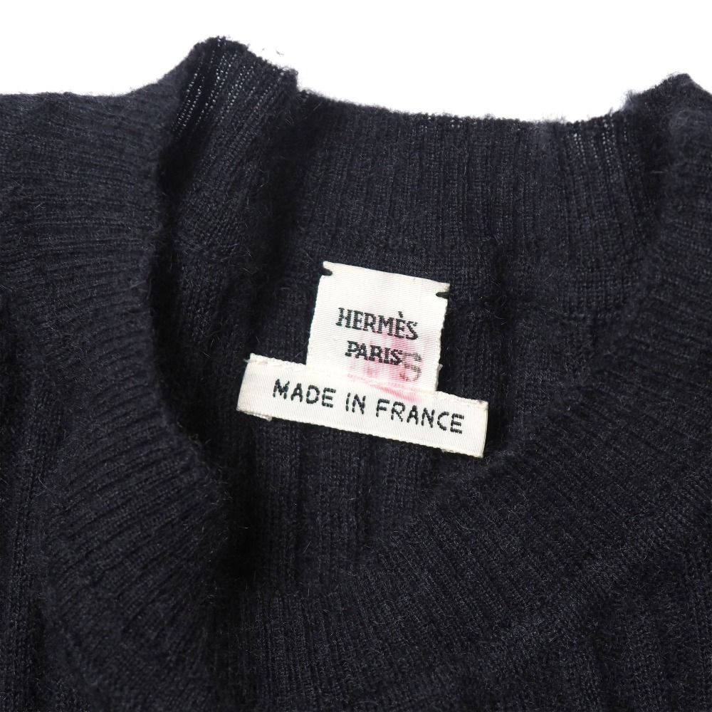 Hermes Knit 38 All Cashmere Tight Sweater Half Sleeve — view 5