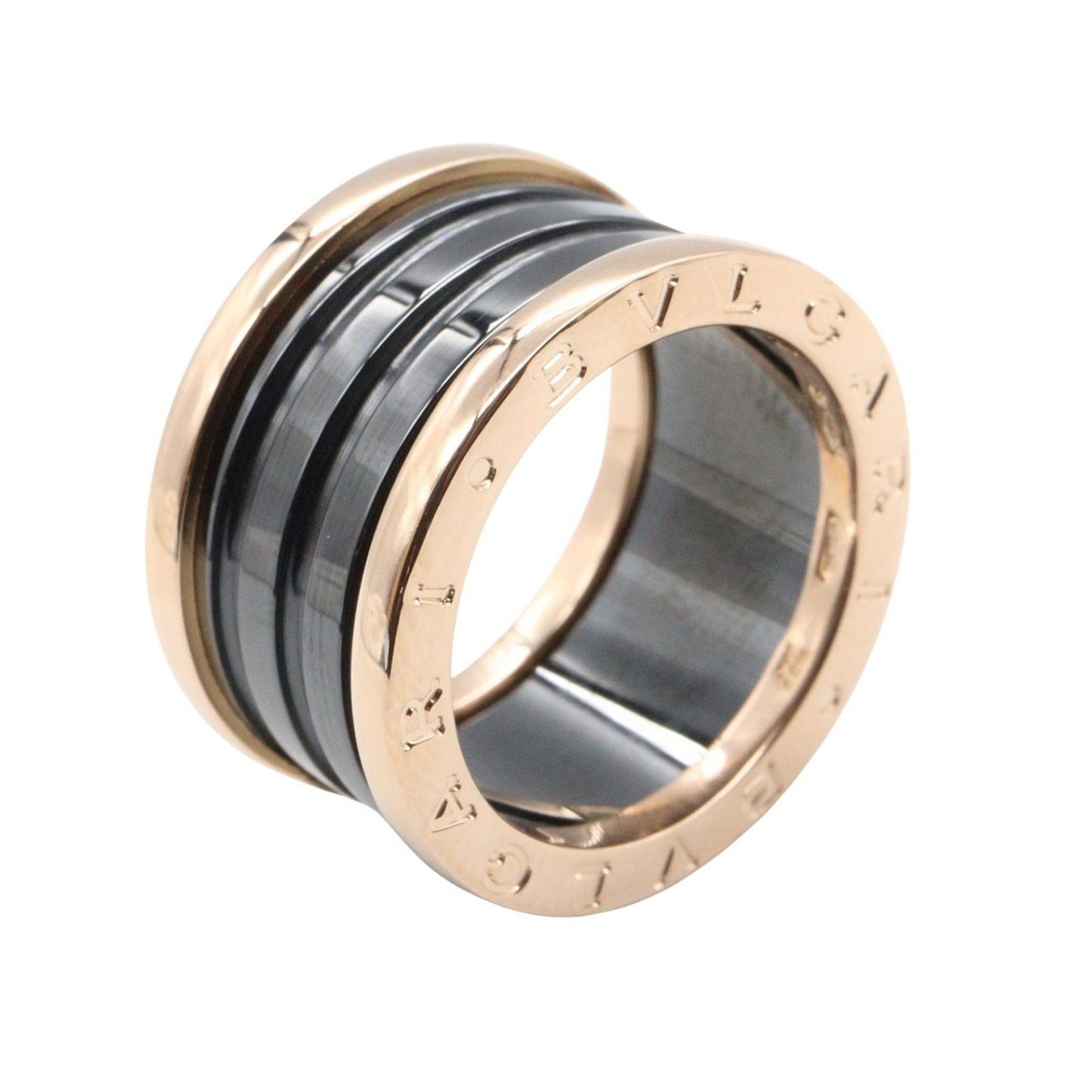 Bvlgari Ring B-zero One Band Ceramic 18k Pink Gold — view 3