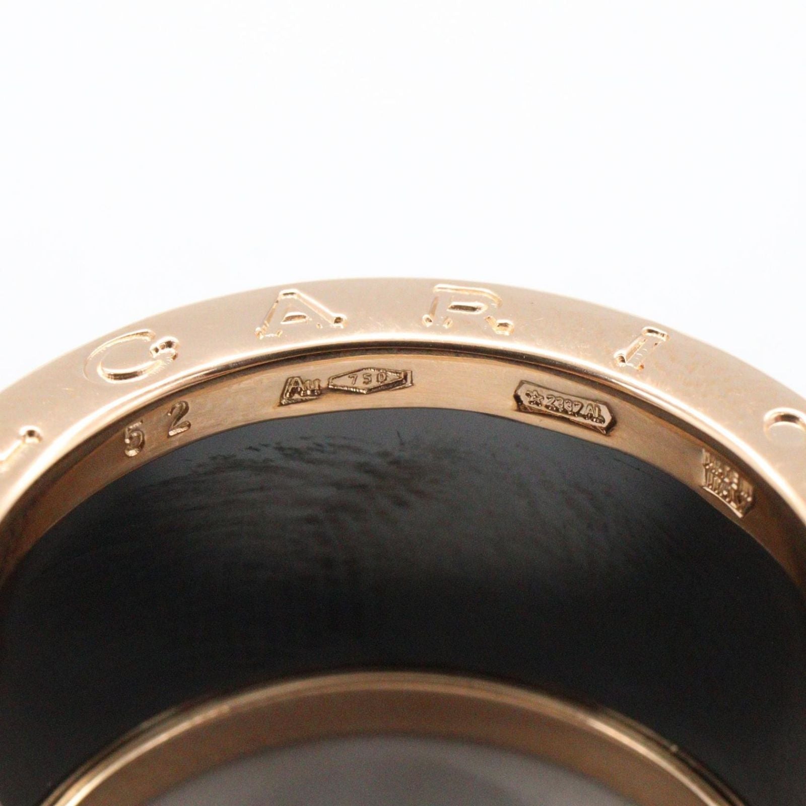 Bvlgari Ring B-zero One Band Ceramic 18k Pink Gold — view 4