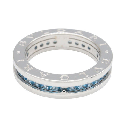 Bvlgari Ring B-zero One Blue Topaz Band 18k White Gold — view 2