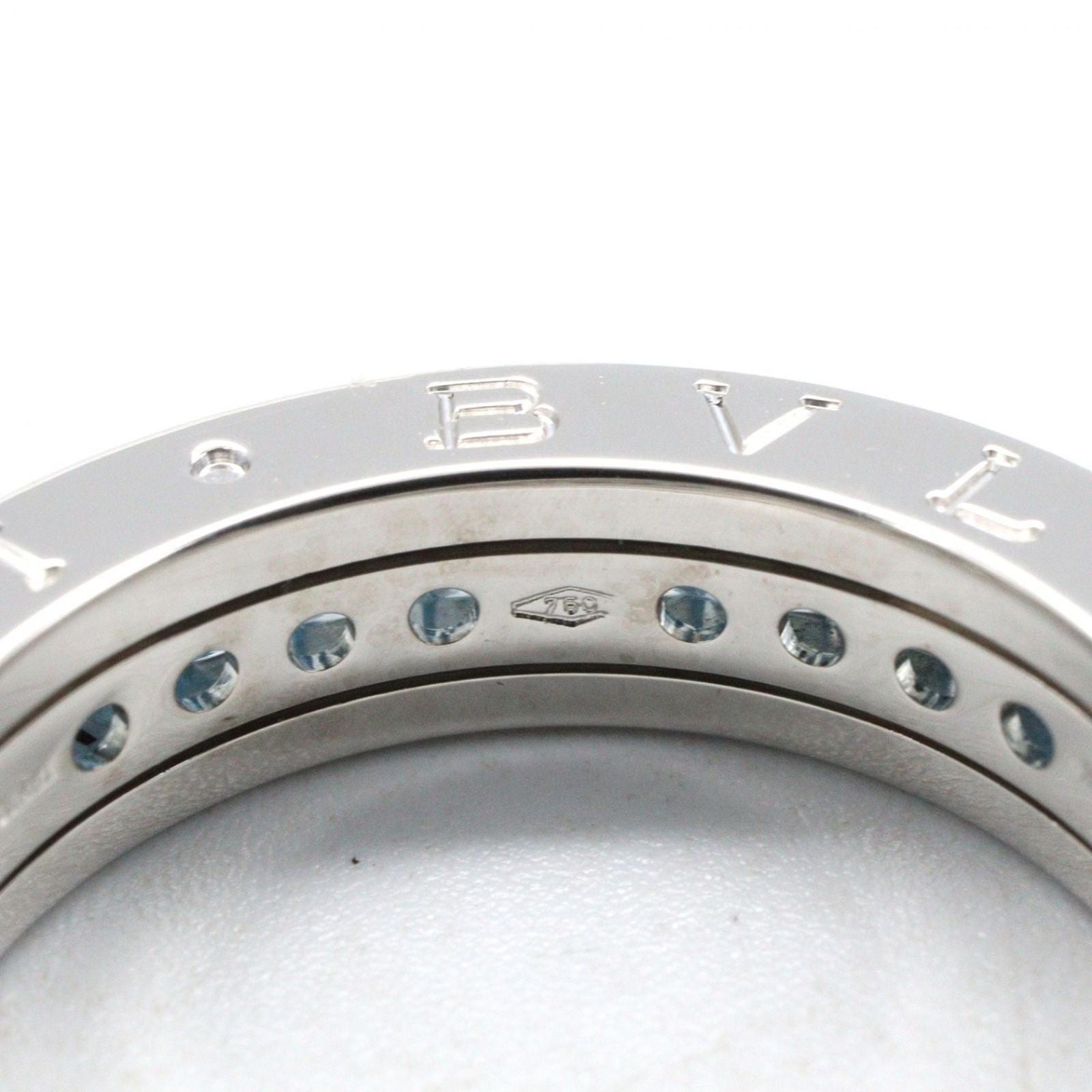 Bvlgari Ring B-zero One Blue Topaz Band 18k White Gold — view 6