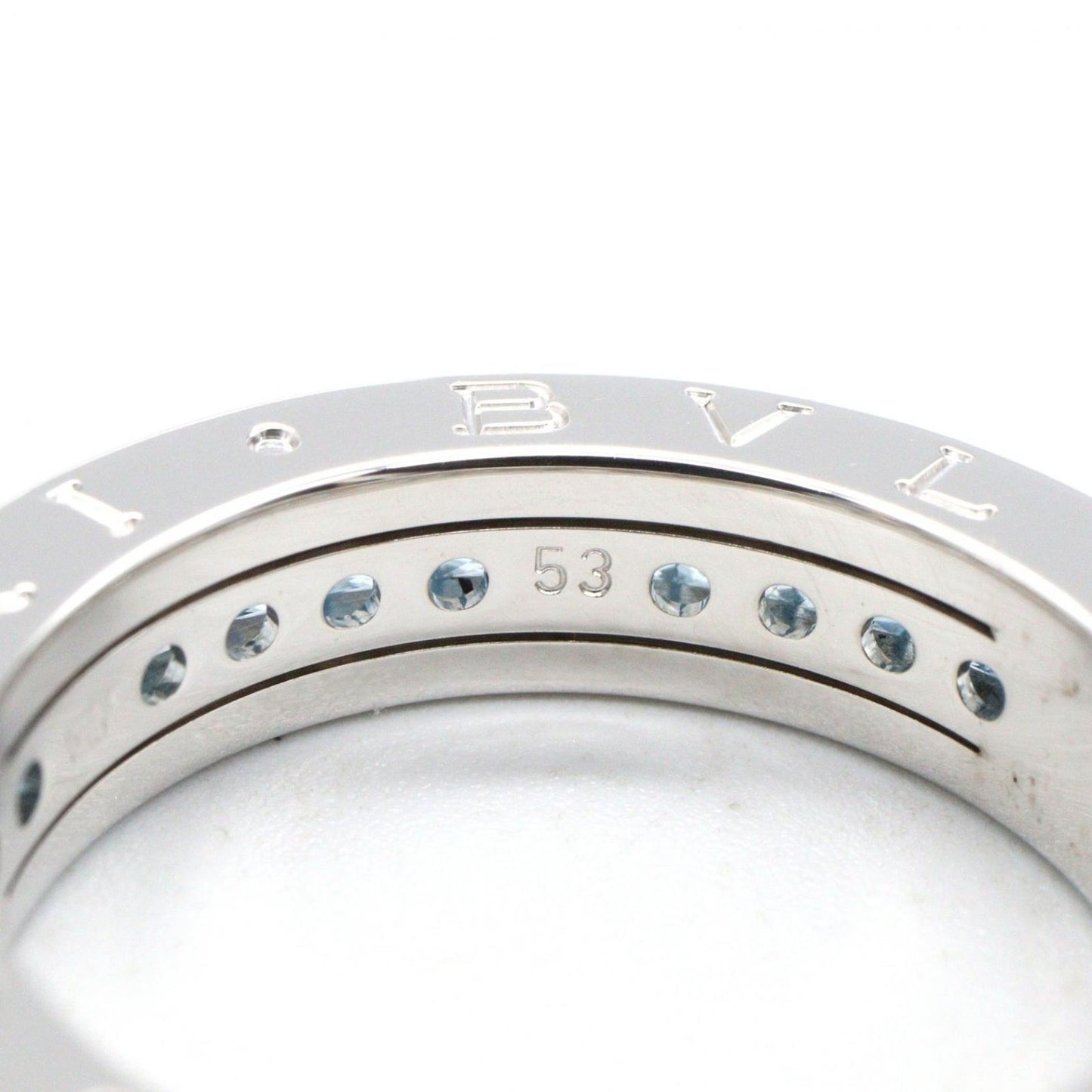 Bvlgari Ring B-zero One Blue Topaz Band 18k White Gold — view 5