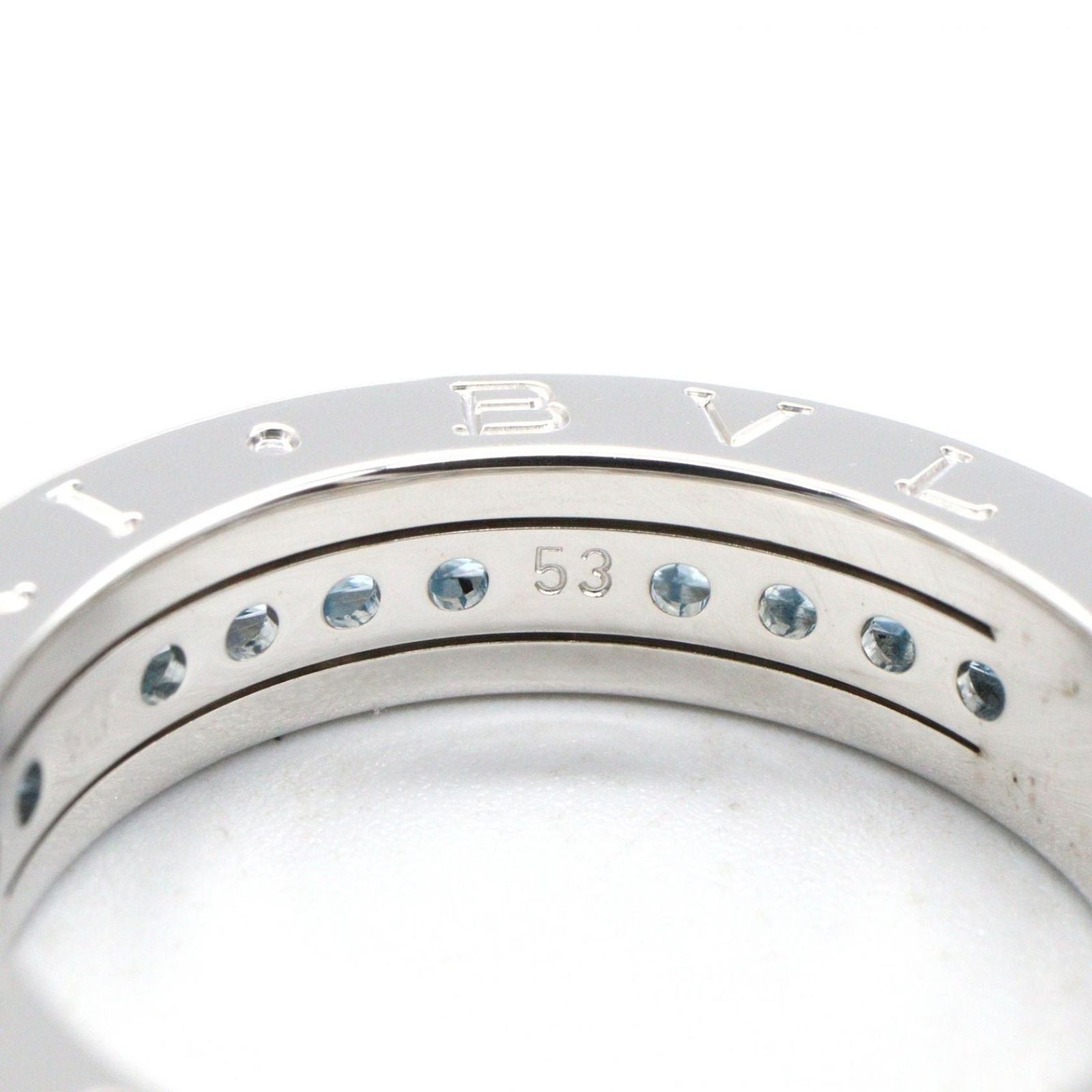 Bvlgari Ring B-zero One Blue Topaz Band 18k White Gold — view 5