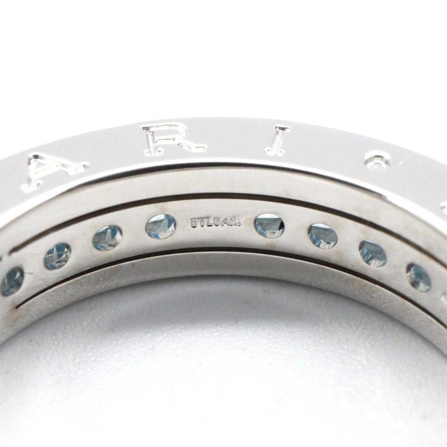 Bvlgari Ring B-zero One Blue Topaz Band 18k White Gold — view 4