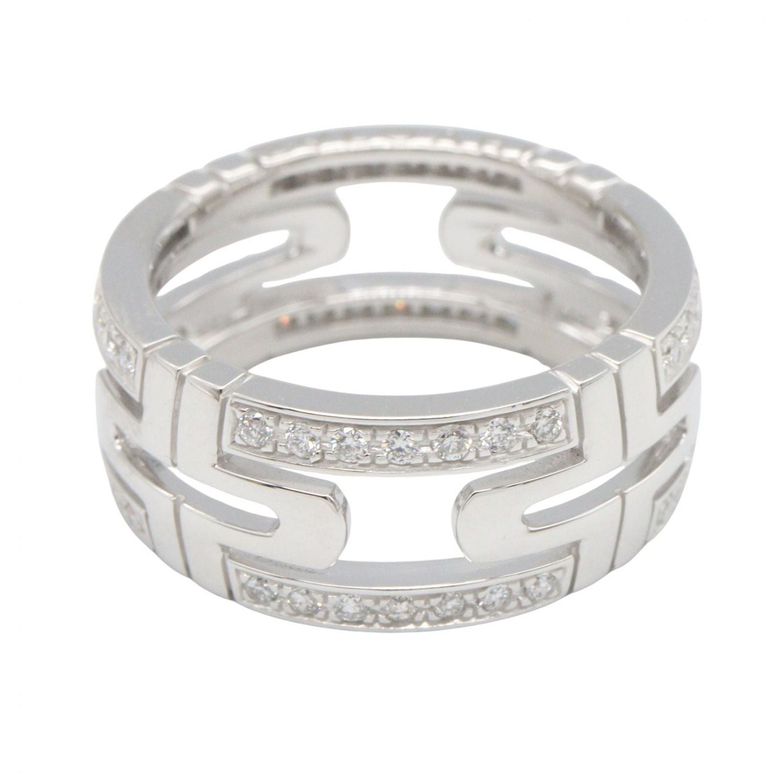 Bvlgari Ring Parentesi Small Diamond 18k White Gold — view 3