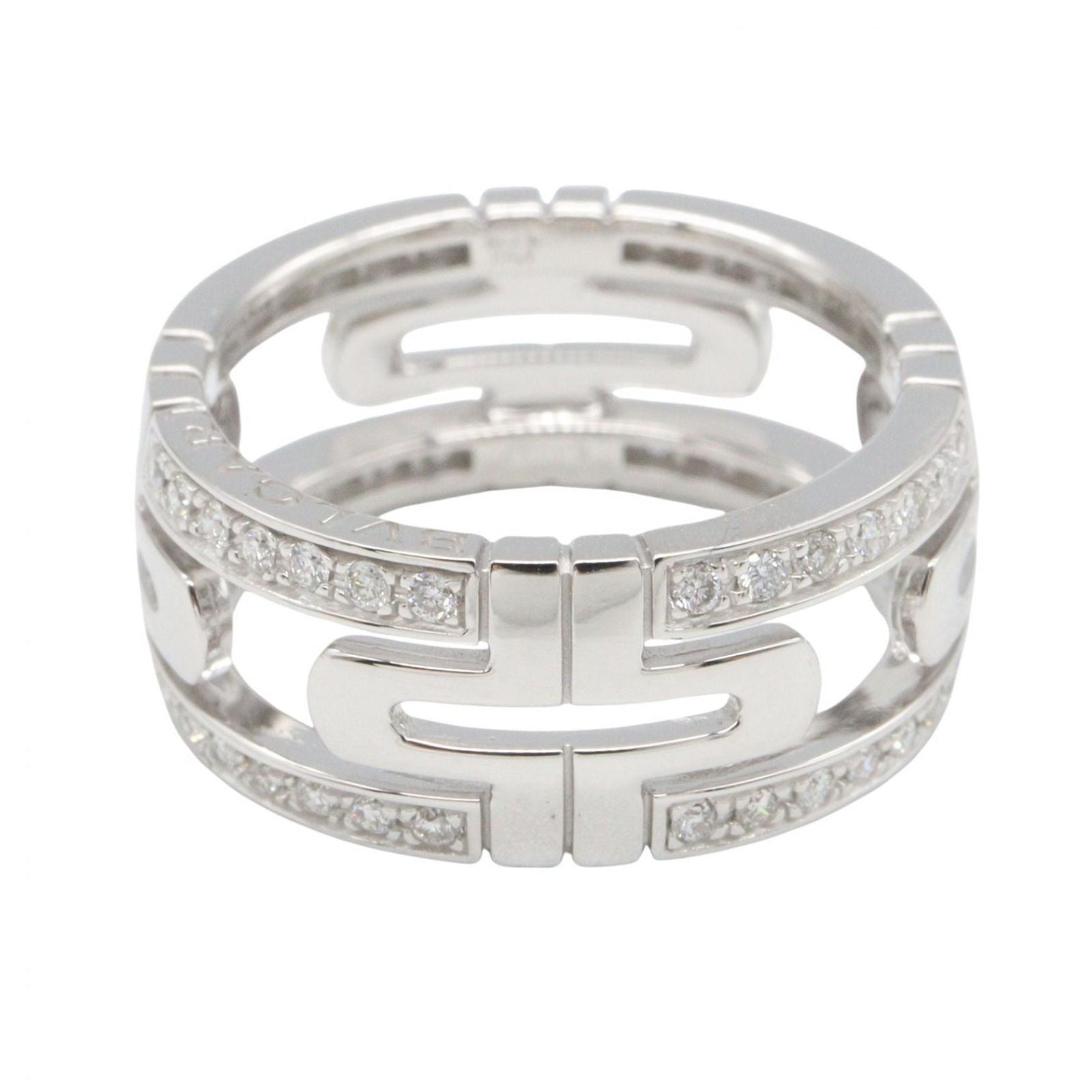 Bvlgari Ring Parentesi Small Diamond 18k White Gold — view 2