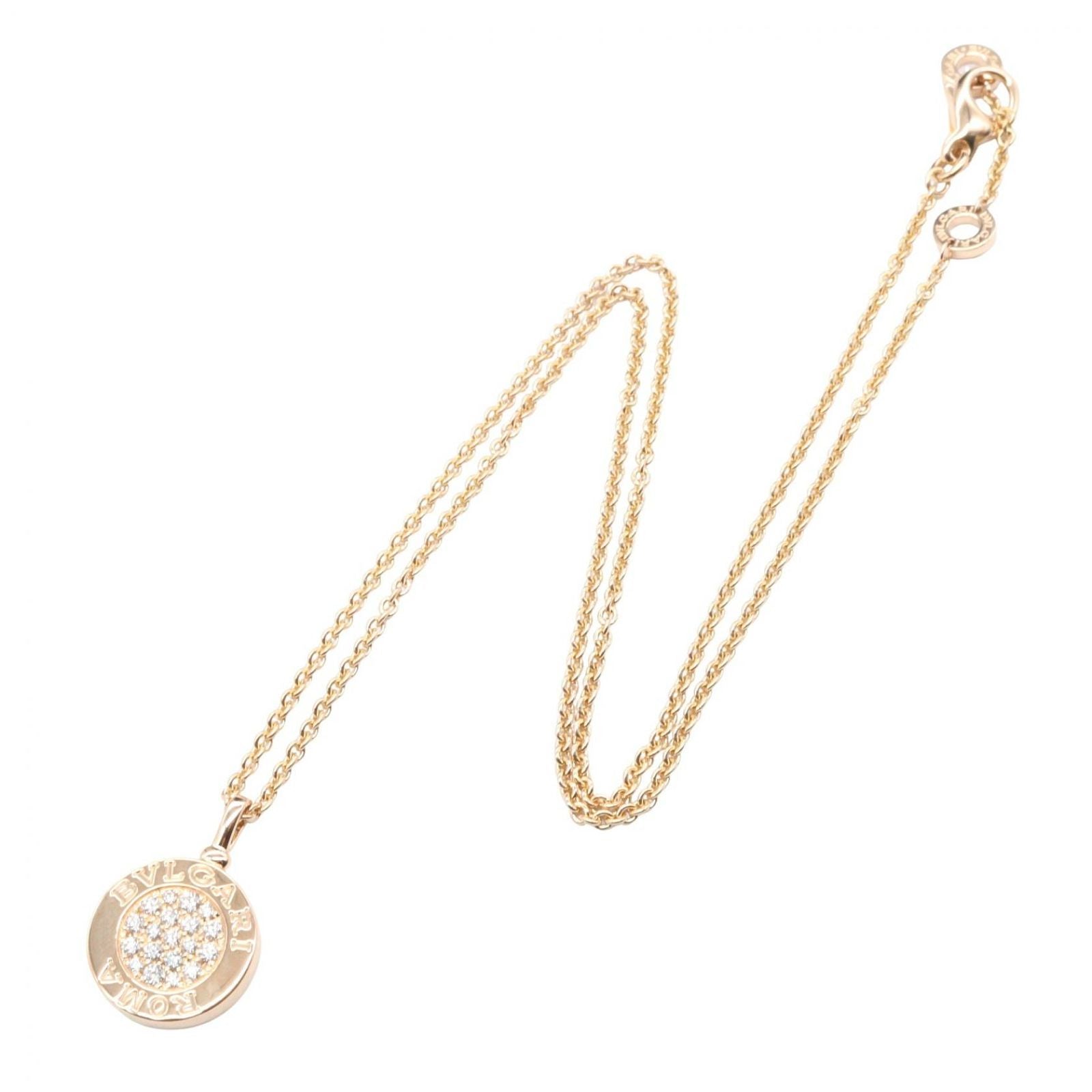 Bvlgari Necklace Onyx Diamond 41.5 43.5 cm 18k Pink Gold — view 2