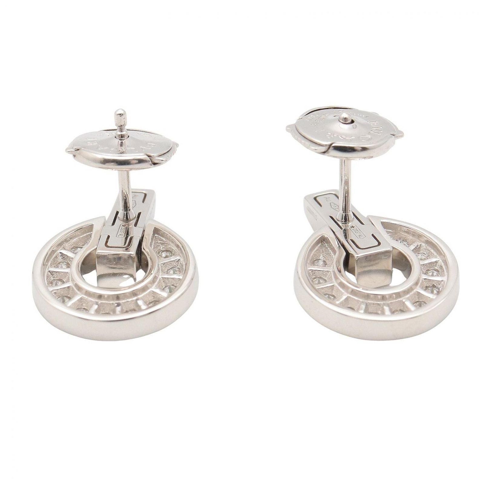 Bvlgari Earrings Openwork Diamond 18k White Gold — view 2