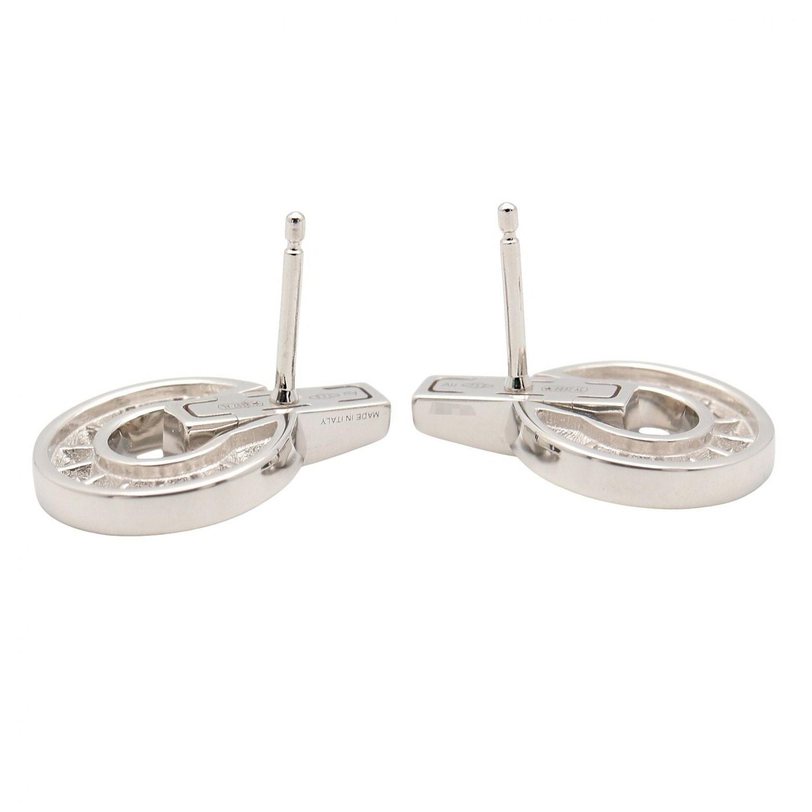 Bvlgari Earrings Openwork Diamond 18k White Gold — view 3
