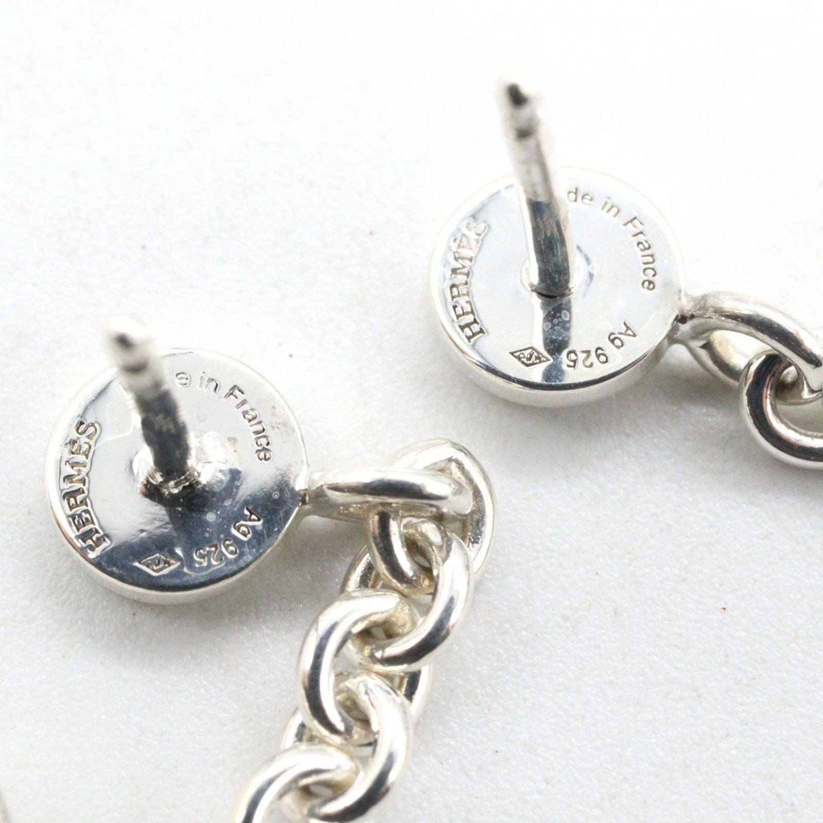 Hermes Earrings Chaine D'ancre 925 Sterling Silver — view 4