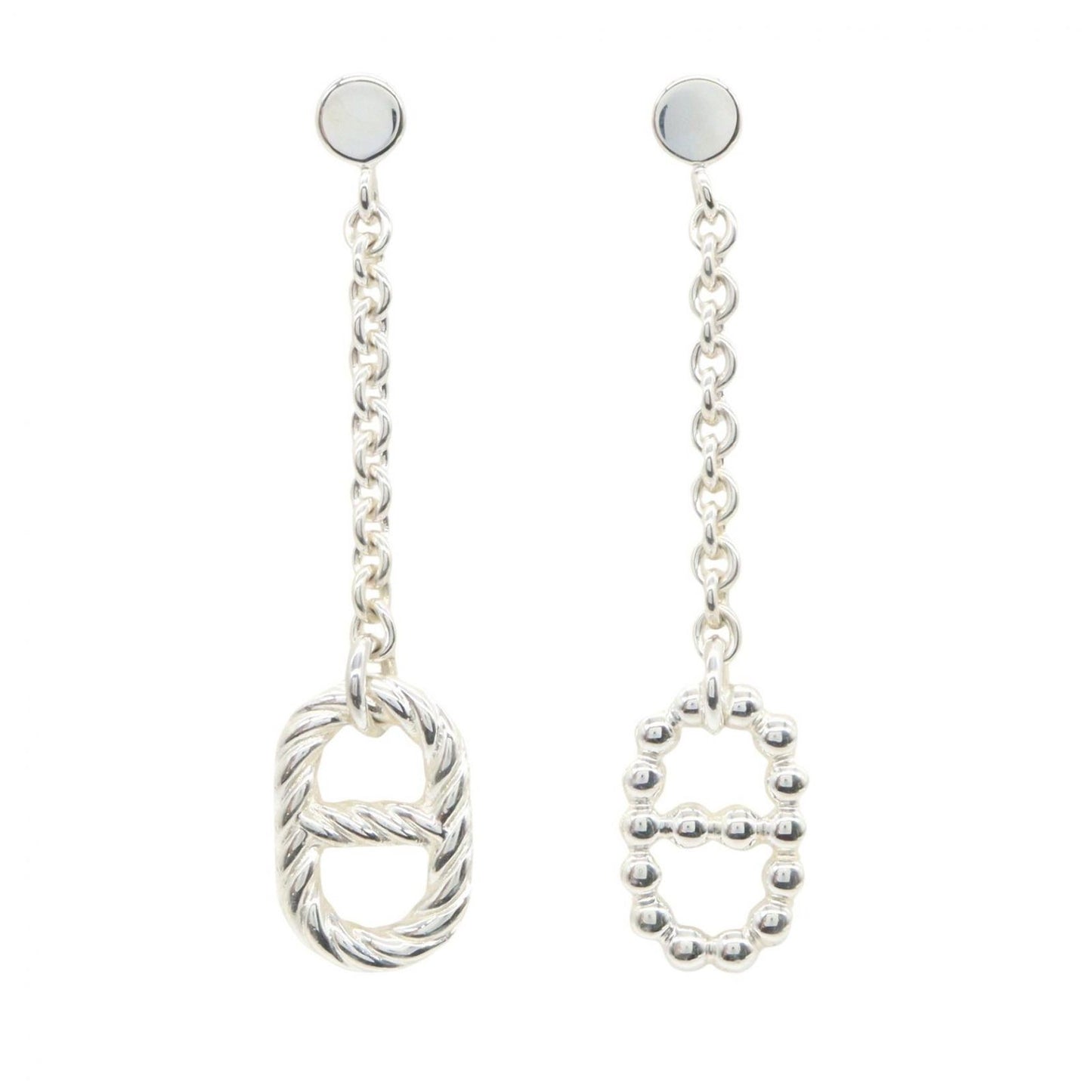 Hermes Earrings Chaine D'ancre 925 Sterling Silver