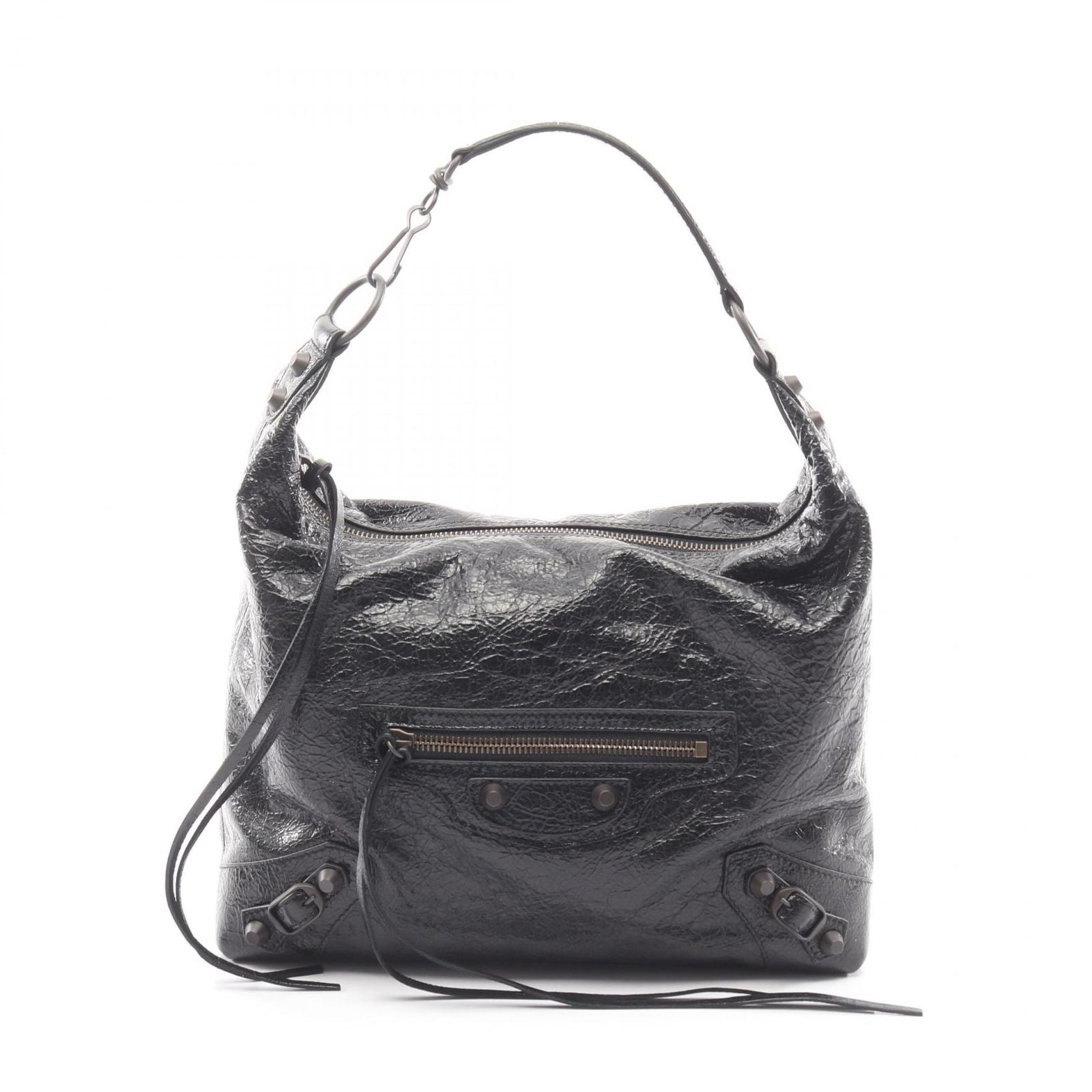 Balenciaga Handbag City Small 2-Way Black Leather
