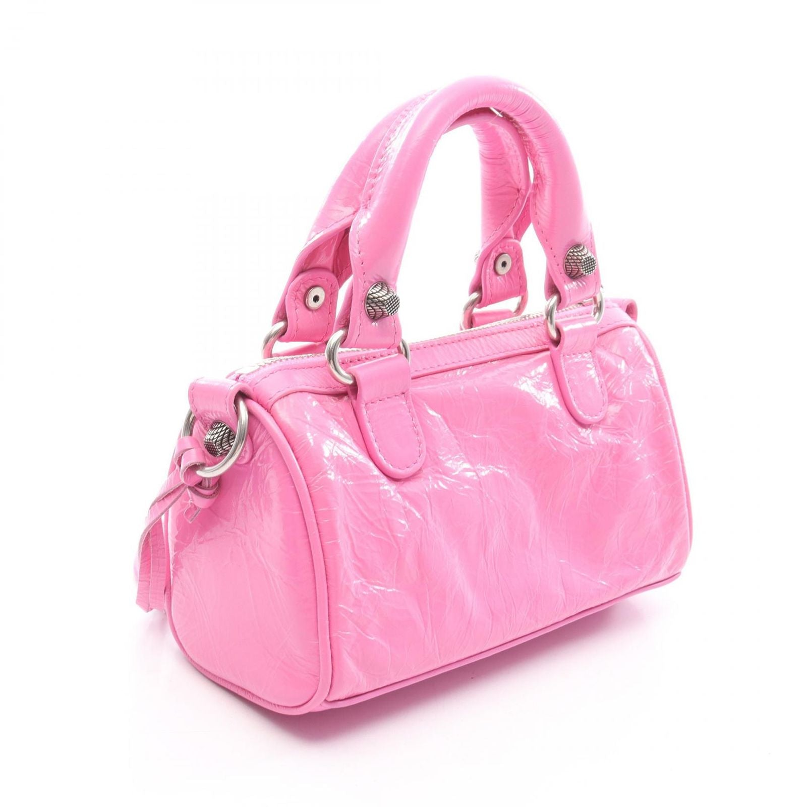 Balenciaga Handbag Cagole Nano Duffle 2-Way Pink Leather — view 2