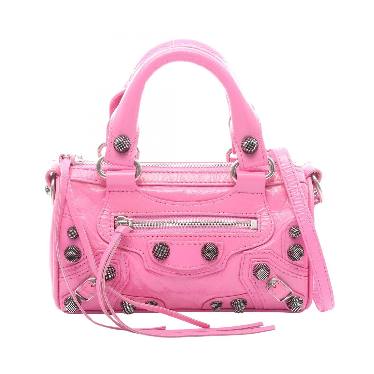 Balenciaga Handbag Cagole Nano Duffle 2-Way Pink Leather