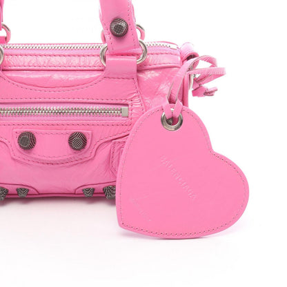 Balenciaga Handbag Cagole Nano Duffle 2-Way Pink Leather — view 5