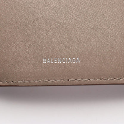 Balenciaga Trifold Wallet Envelope Mini Taupe Sesame Leather — view 5
