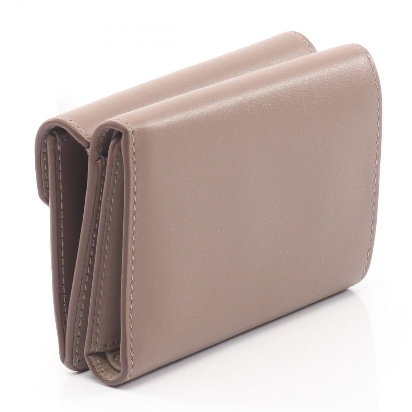 Balenciaga Trifold Wallet Envelope Mini Taupe Sesame Leather — view 2