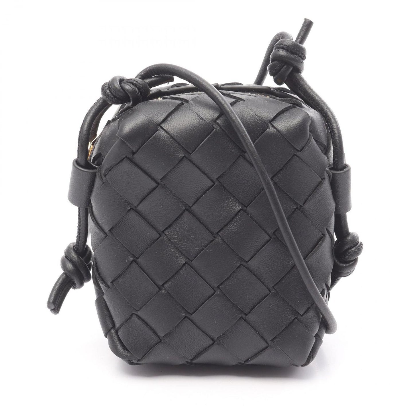 Bottega Veneta Shoulder Bag Intrecciato Micro Black Leather