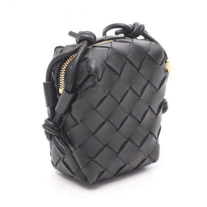 Bottega Veneta Shoulder Bag Intrecciato Micro Black Leather — view 2