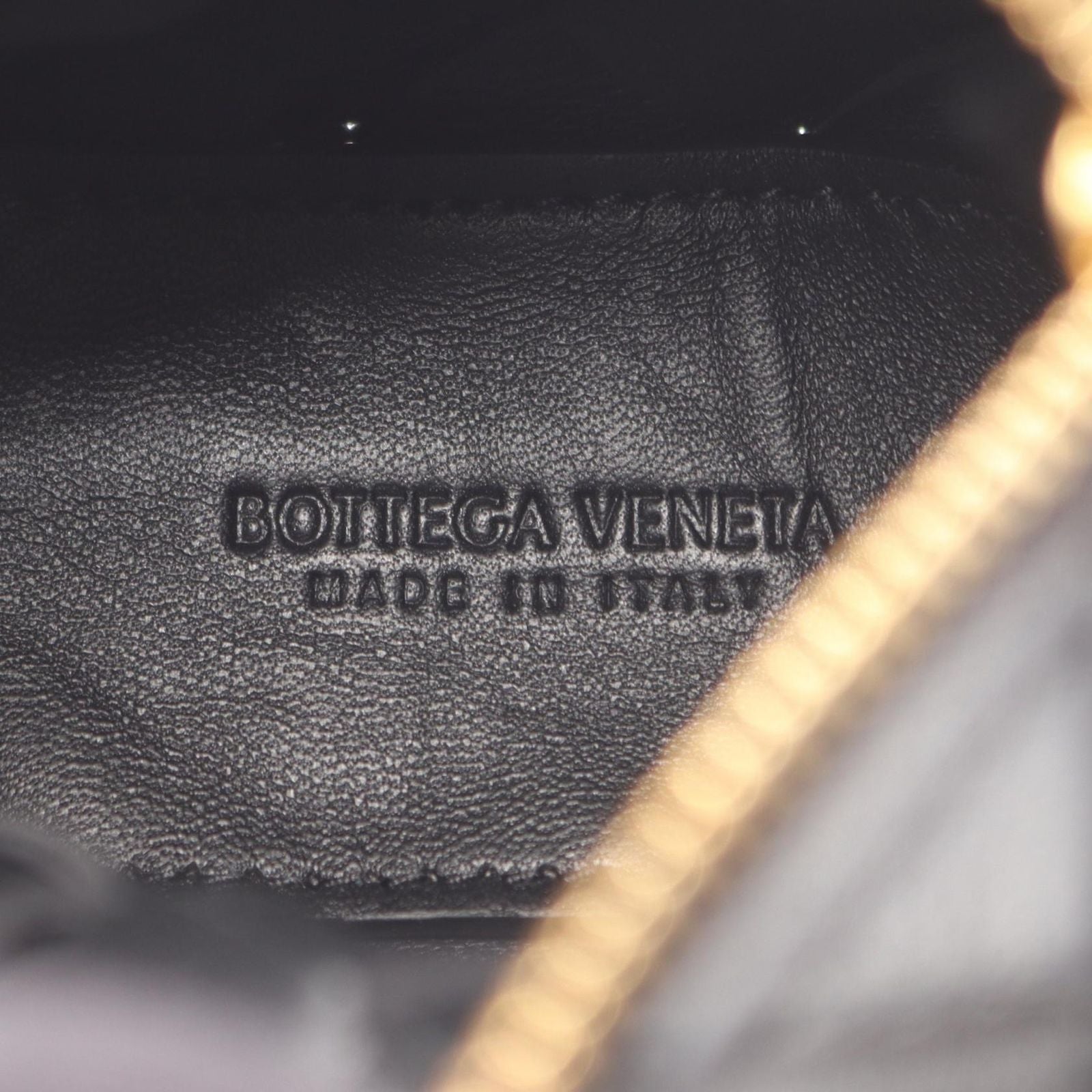 Bottega Veneta Shoulder Bag Intrecciato Micro Black Leather — view 4