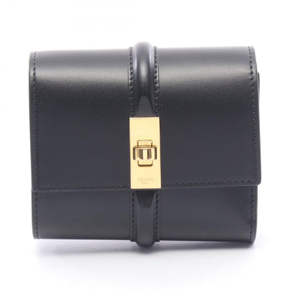 Celine Trifold Wallet Small 16 Seize Black Leather