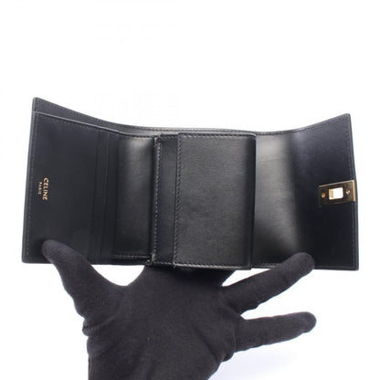 Celine Trifold Wallet Small 16 Seize Black Leather — view 3