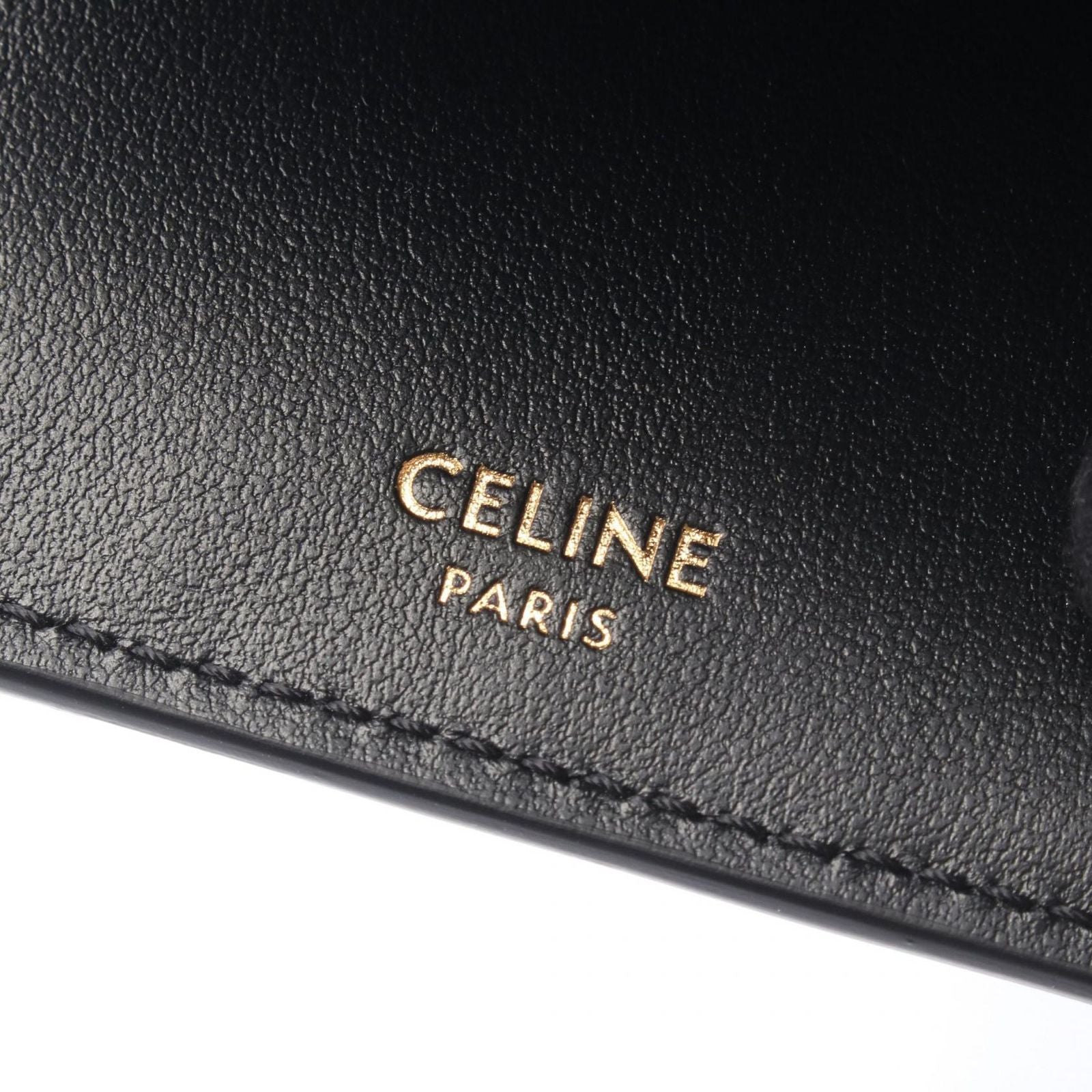 Celine Trifold Wallet Small 16 Seize Black Leather — view 6