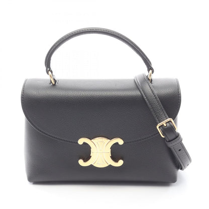 Celine Handbag Teen Nino 2-Way Black Leather Bag