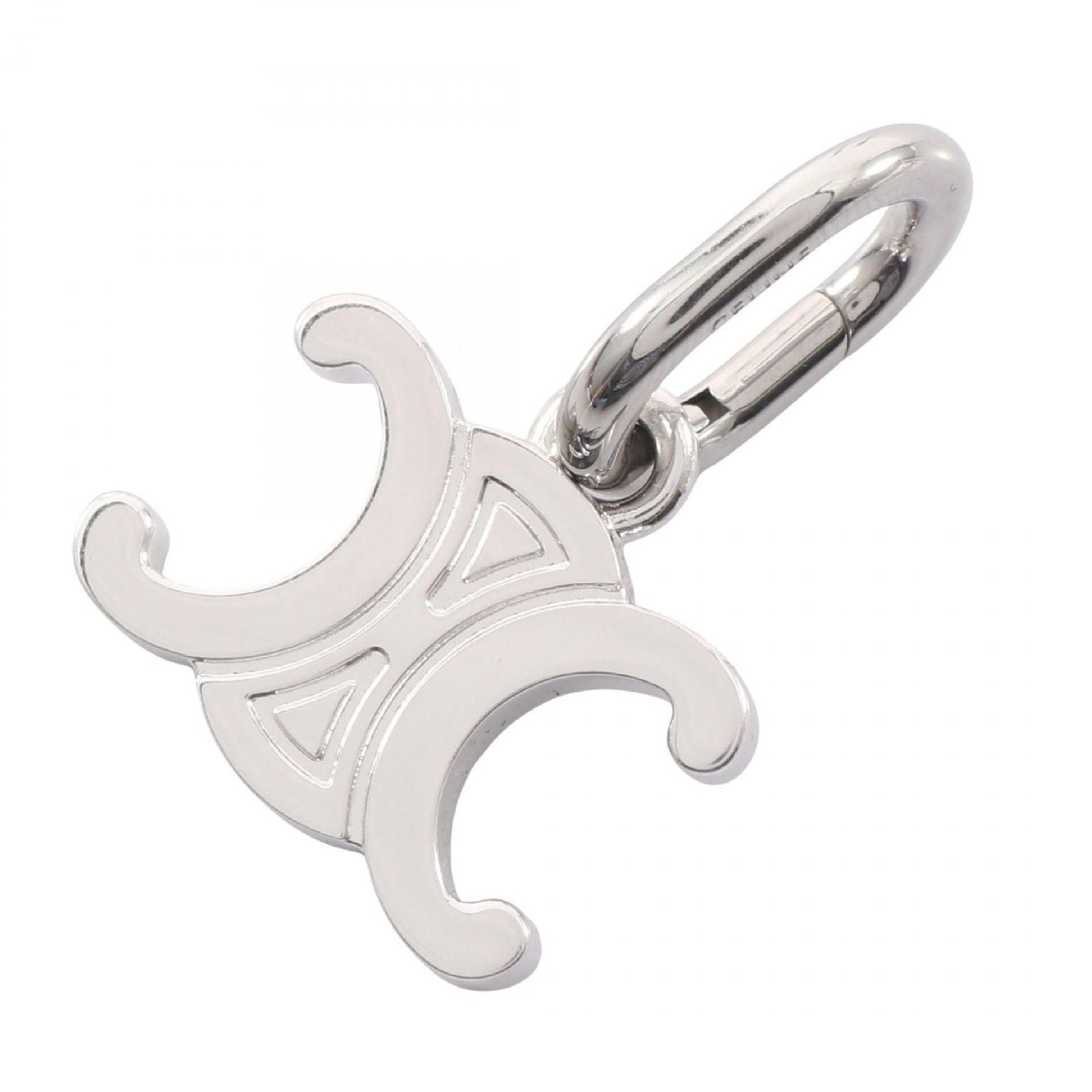 Celine Key Holder Triomphe Charm Silver