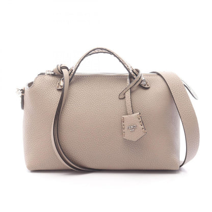 Fendi Handbag by the Way Soft Medium Selleria 2-Way Dove Gray Leather