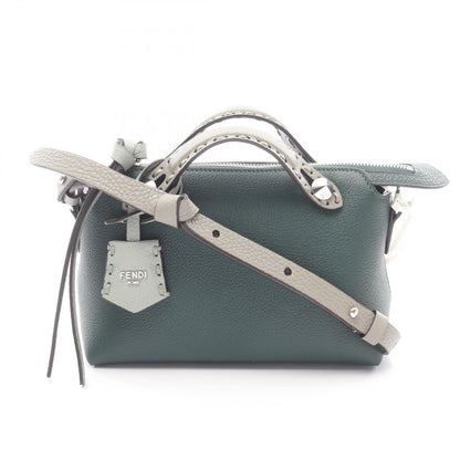 Fendi Handbag by the Way Selleria Mini 2-Way Verde Leather